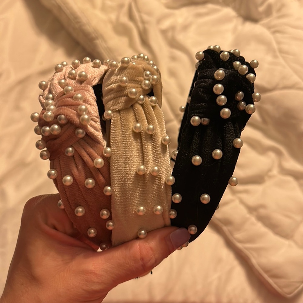 3 Pearl headbands